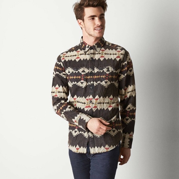 American Eagle Outfitters Other - American Eagle Aztec Button Down Flannel Shirt
